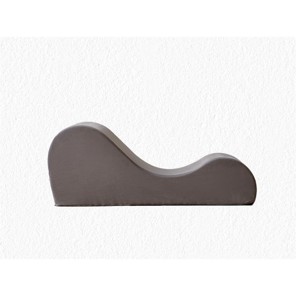 Siva Ergonomic Chaise Lounge Chair | Curved Design | Gray Faux Leather