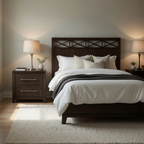 Queen Bedroom Set, Drawer Storage, Brown, 2 Piece Set with Nightstand