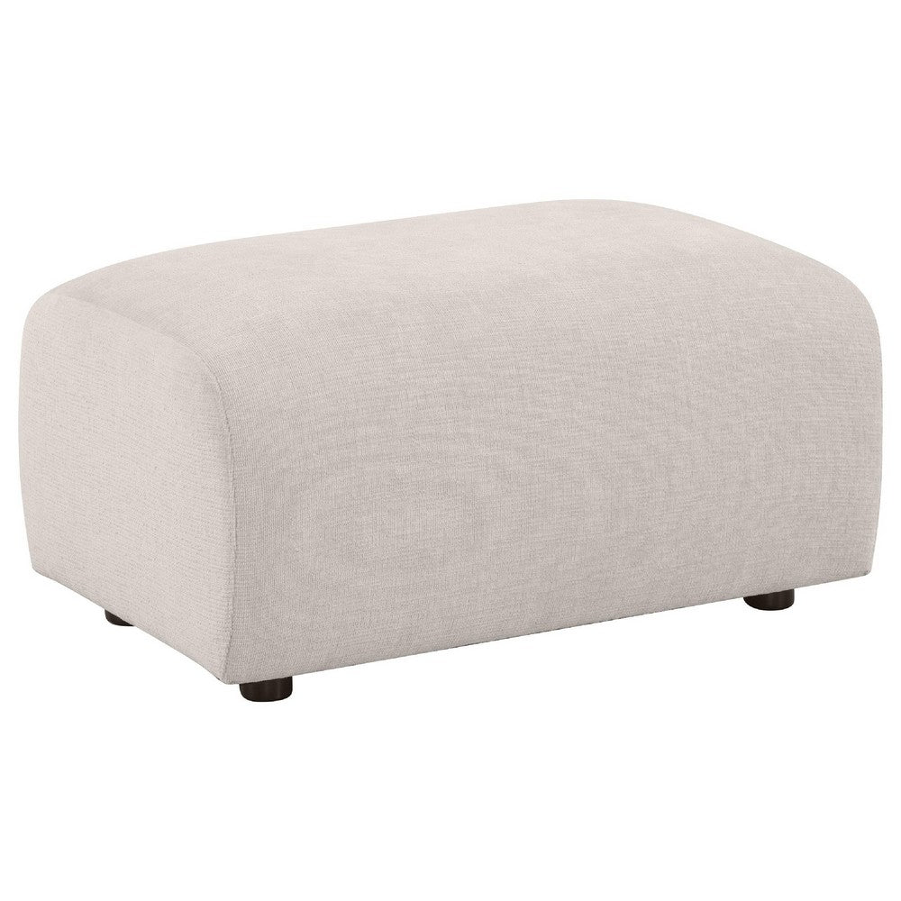 Becy Ottoman | Burnt Orange Chenille Upholstery | 33" Curvy Frame