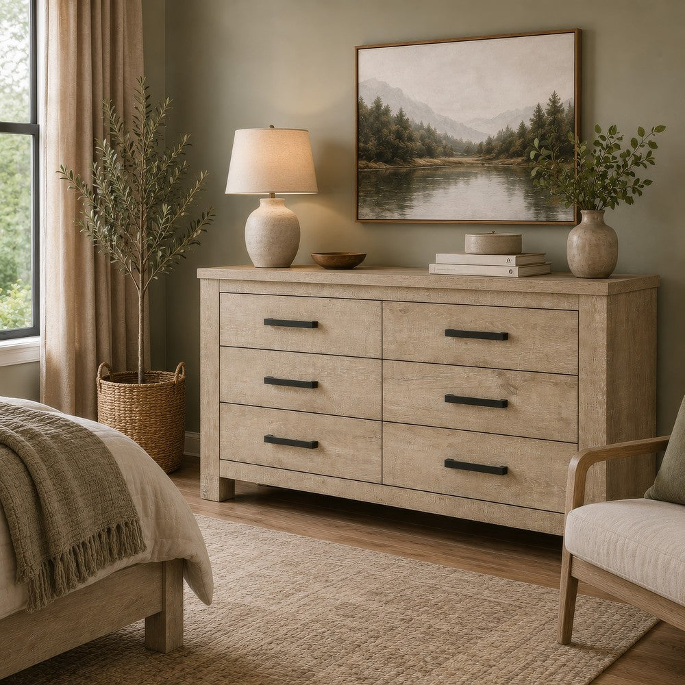 beige wood dresser Tyna Wide with 6 Drawers | Dark Bronze Metal with some pieces featuring Size:Juniors/Women M Short front long back [color:COPPER]color:Gold