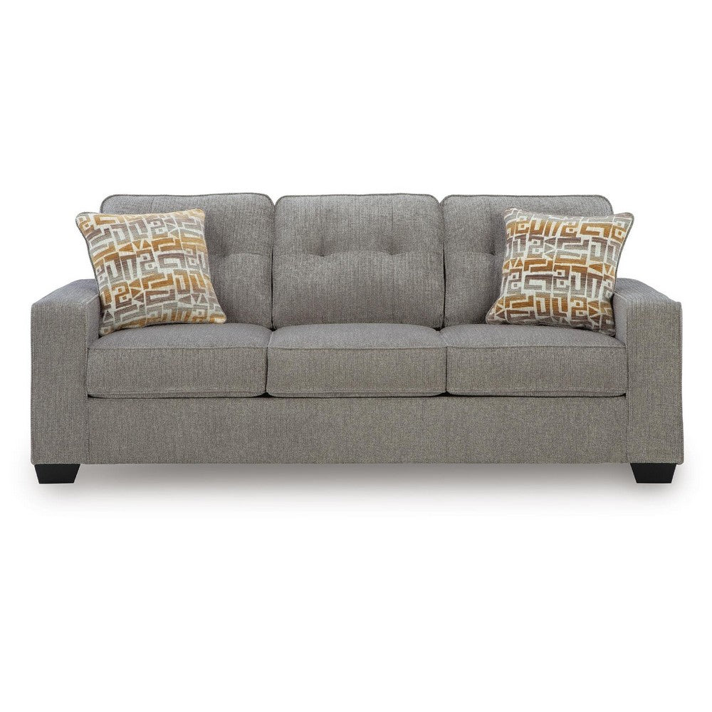 Bonny Sofa with Track Arms and Accent Pillows | Iron Polyester 88"