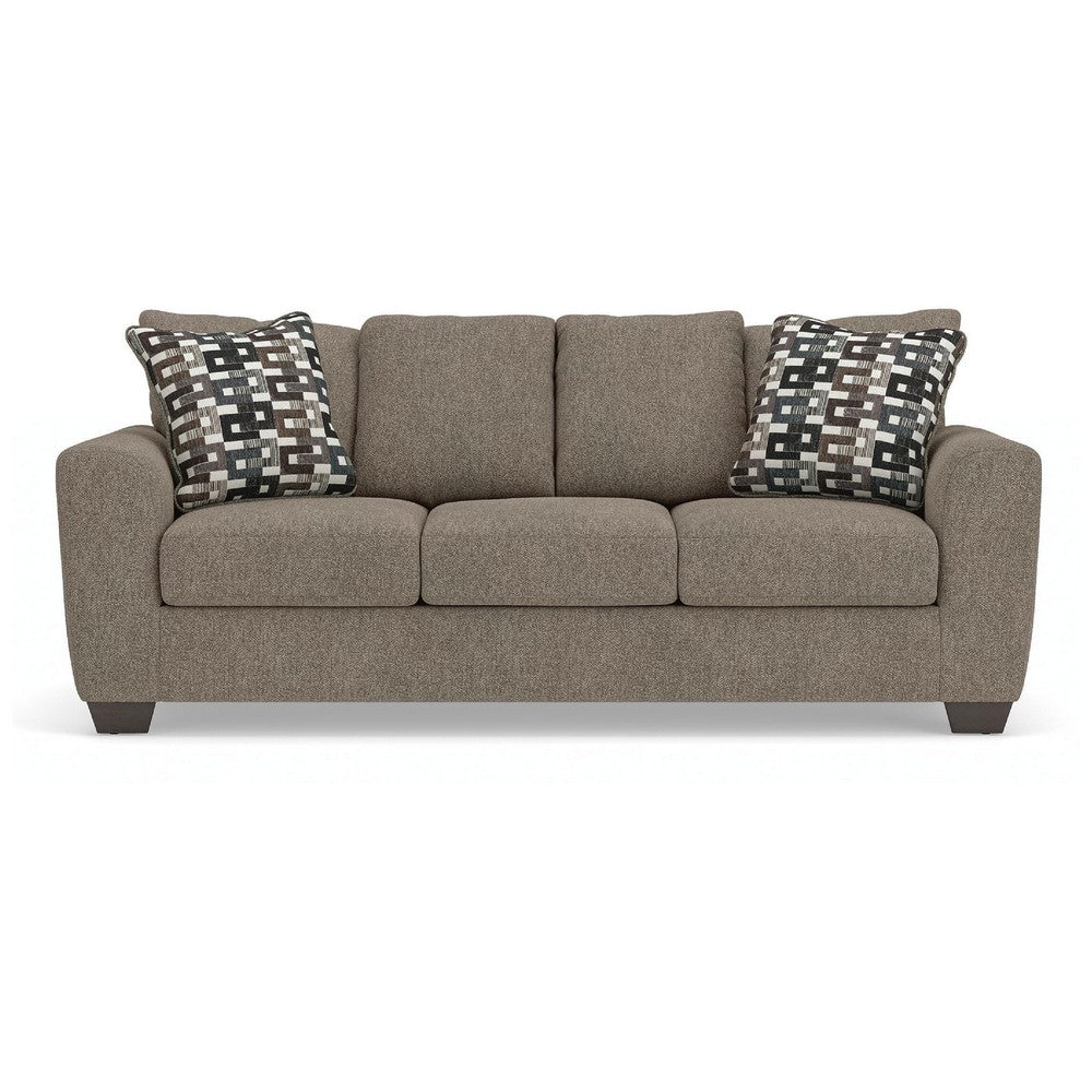 Teu Queen Sofa Sleeper, 2 Pillows, Memory Foam Bed | Suede Gray Polyester 90"