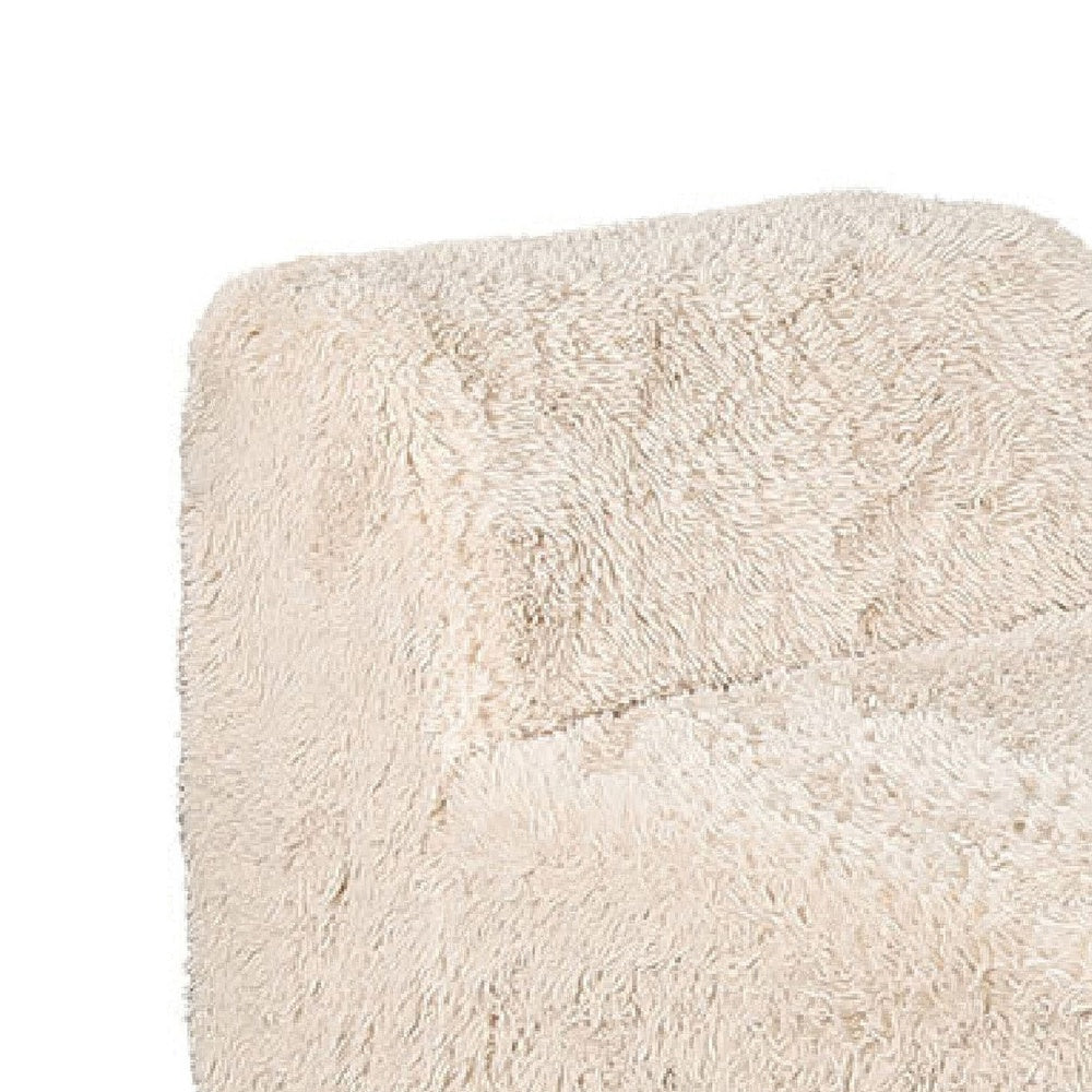 Appi Modular Armless Chair | Compressed Foam Fill S& Beige Faux Fur