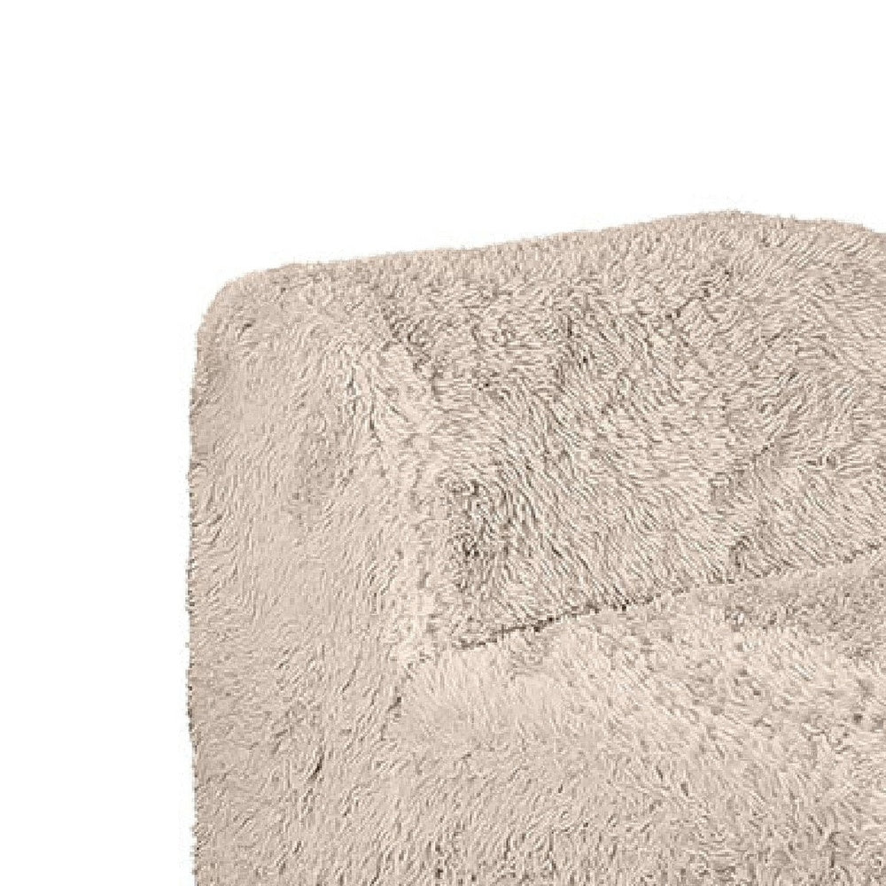 Appi Modular Armless Chair | Compressed Foam Fill Taupe Brown Faux Fur