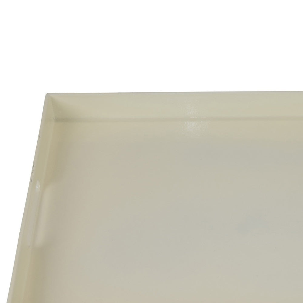 Diana Serving Tray with Integrated H&les | White Polyurethane 19x14