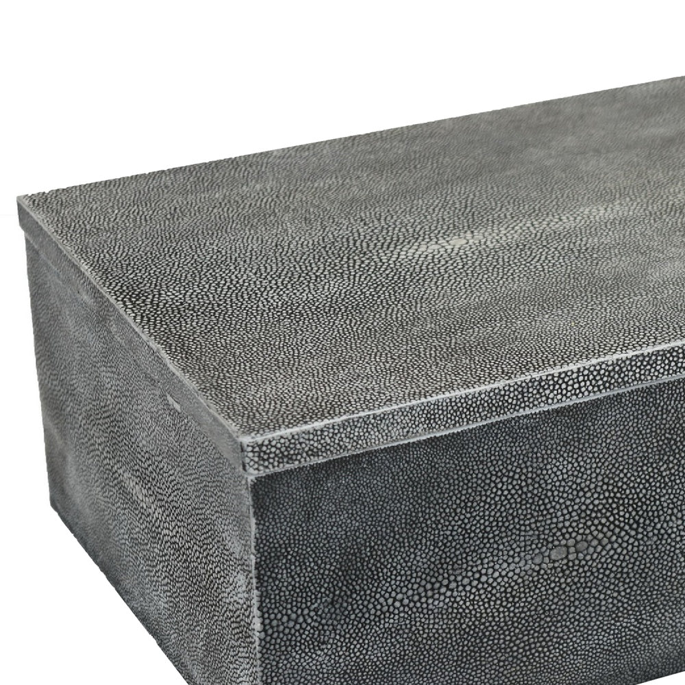 Suzie Decorative Box with Storage & Lid | Silver Textured Resin
