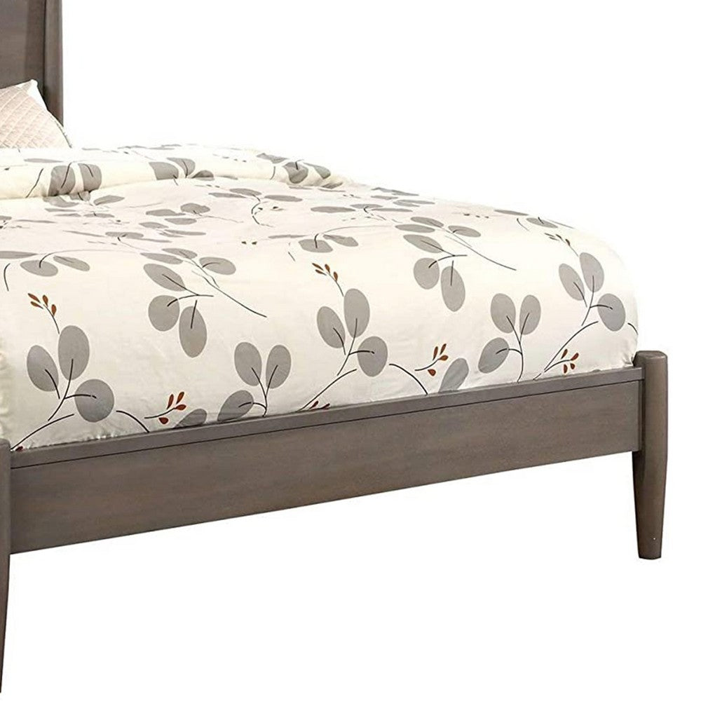 Queen Bedroom Set in Gray Wood – 3 Piece Set with 2 Nightstands
