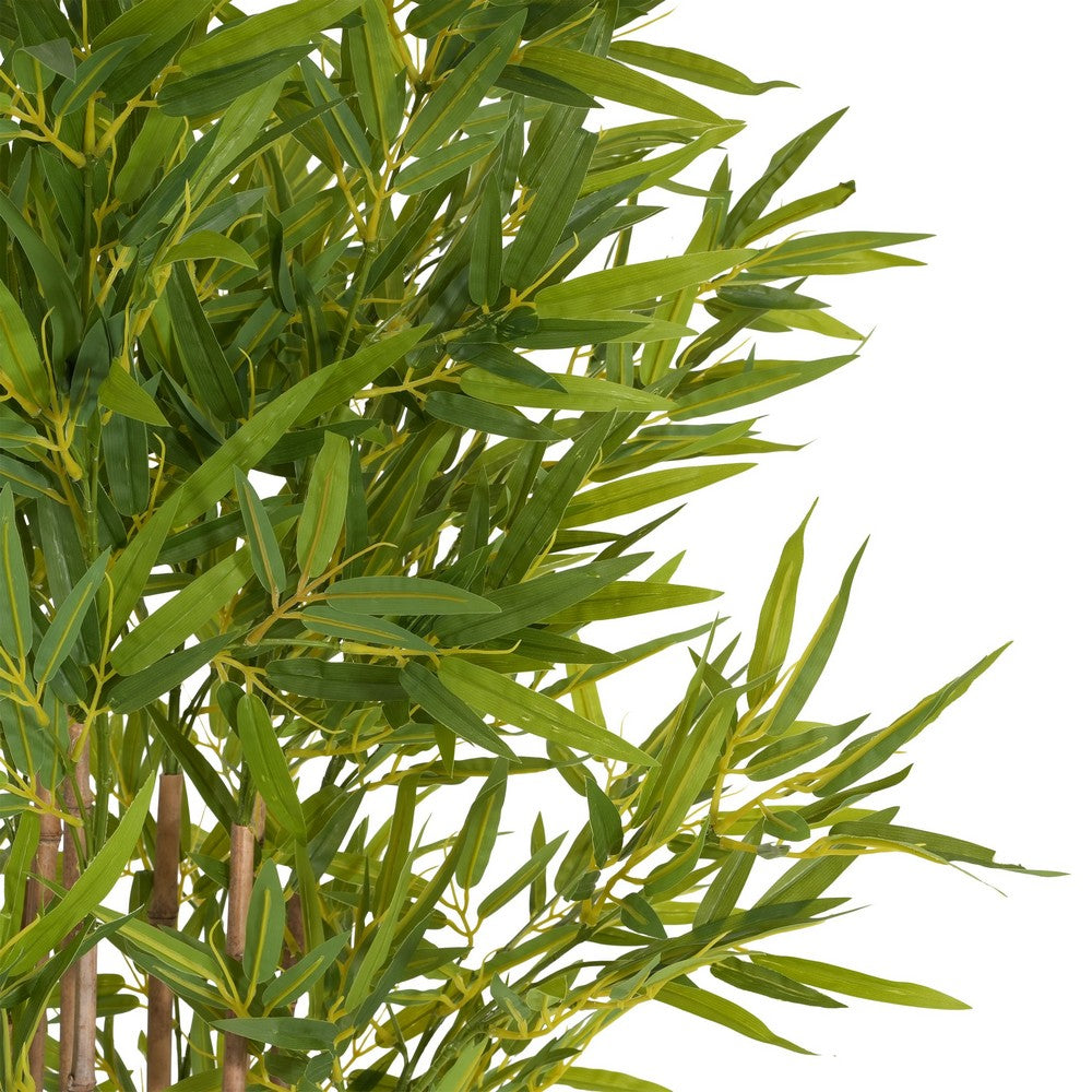 Nadia Artificial Bamboo Plant | Iron Frame | Green Poly Silk 70"
