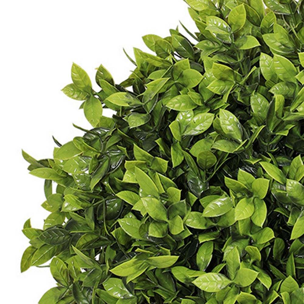 Manto Boxwood Topiary Ball Trees | Set of 2 | Green Poly Silk 22"