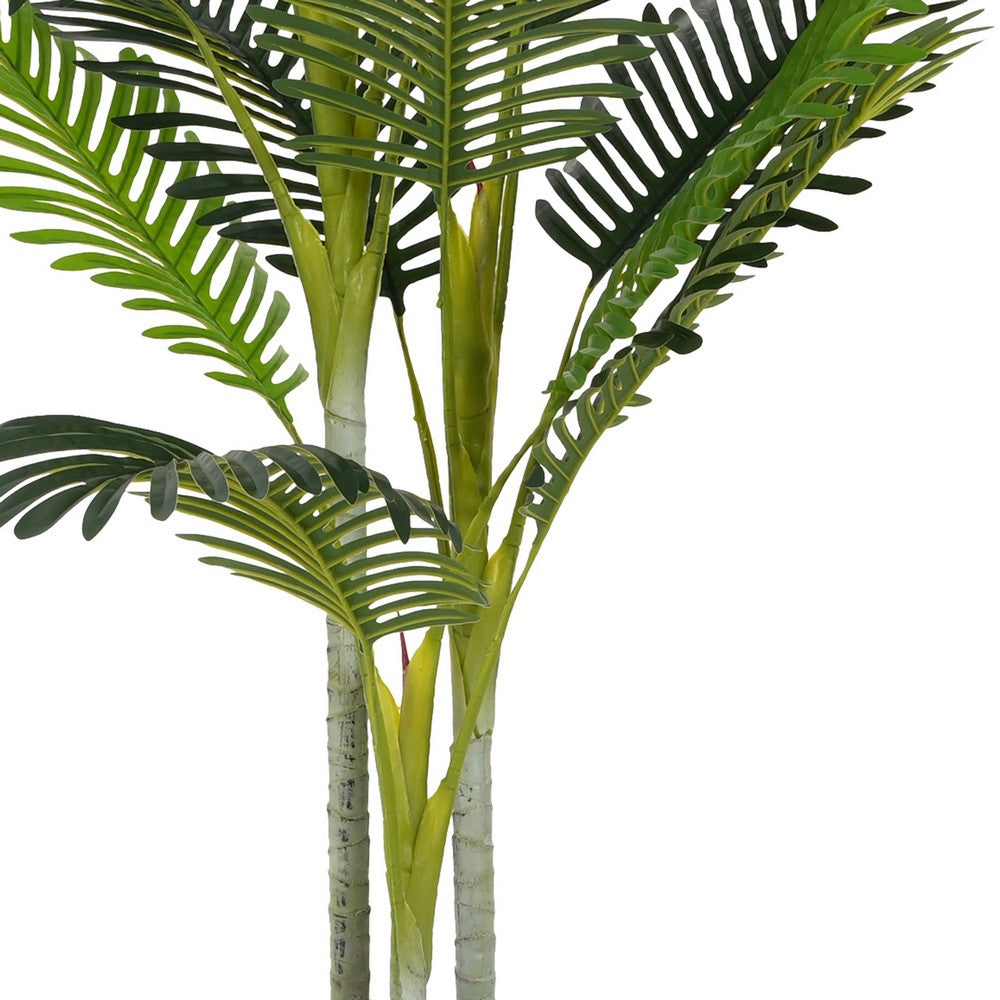 Rita Artificial Palm Tree | Set of 2 | Iron | Green Poly Silk 61"
