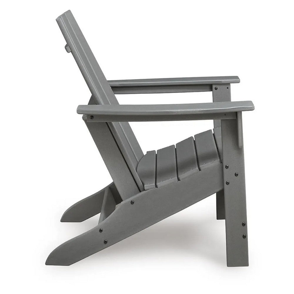 Covi Adirondack Outdoor Chair with Classic Slatted Back | Gray Wood
