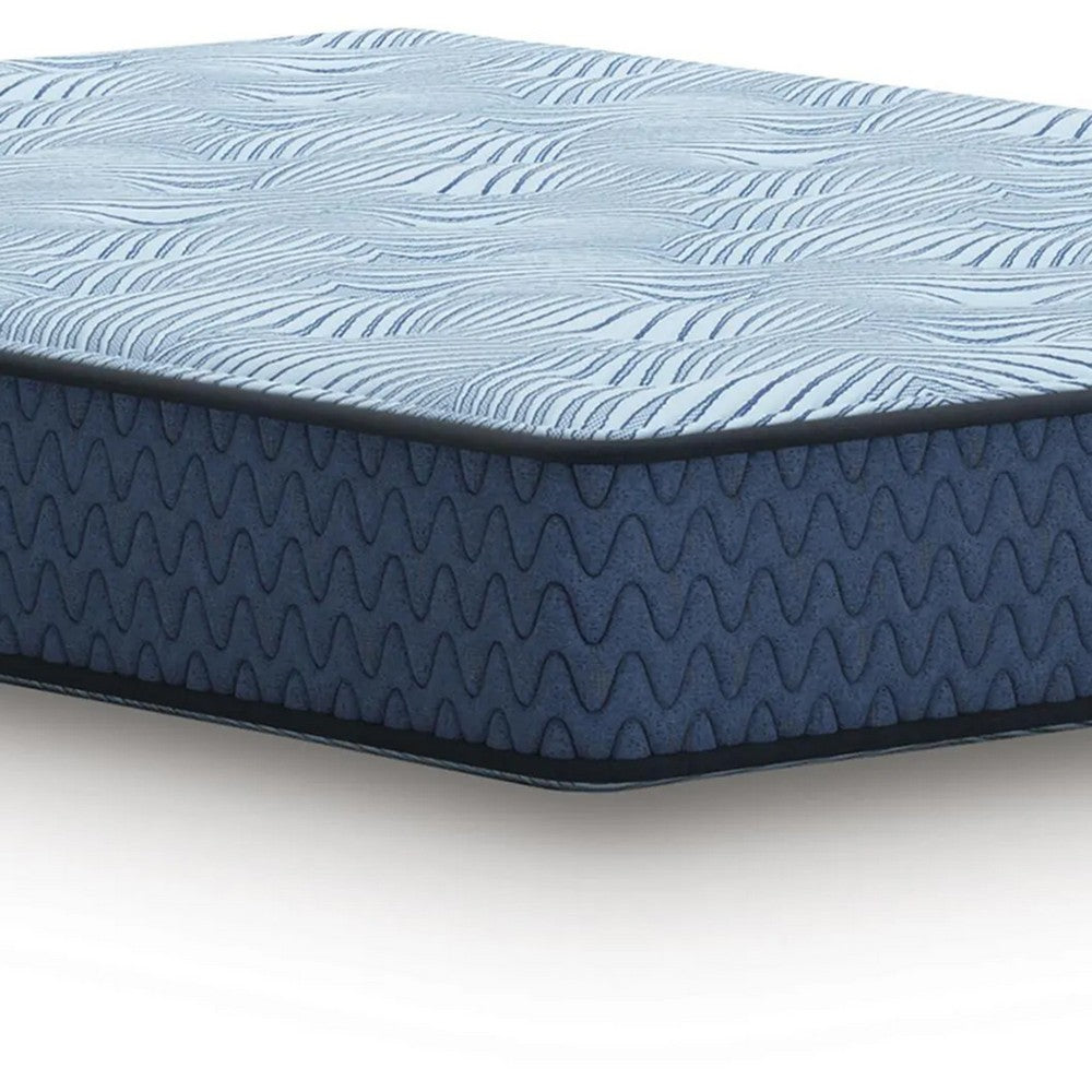 Pmy Hybrid Queen Mattress with Cooling Coil Support | Blue Polyester