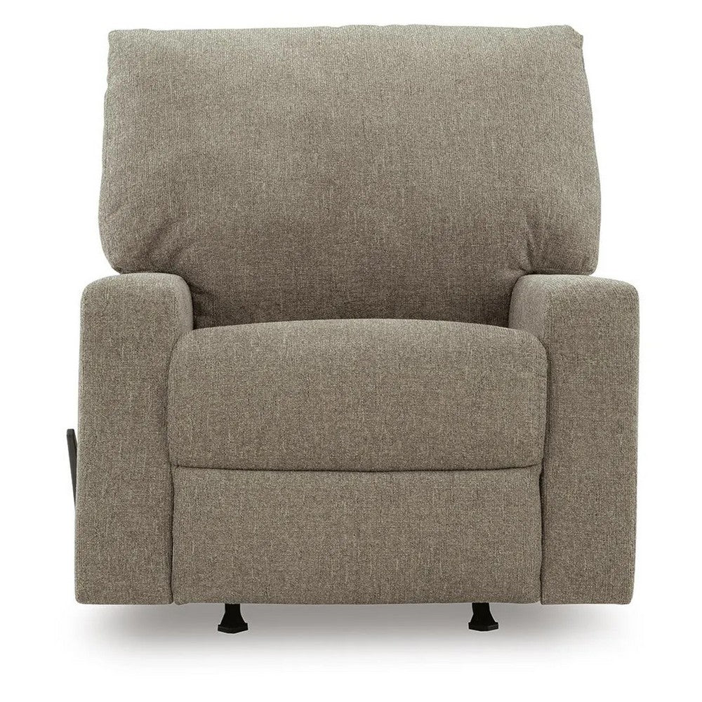 Vely Manual Rocker Recliner Chair | Cushioned Back | Hemp Polyester