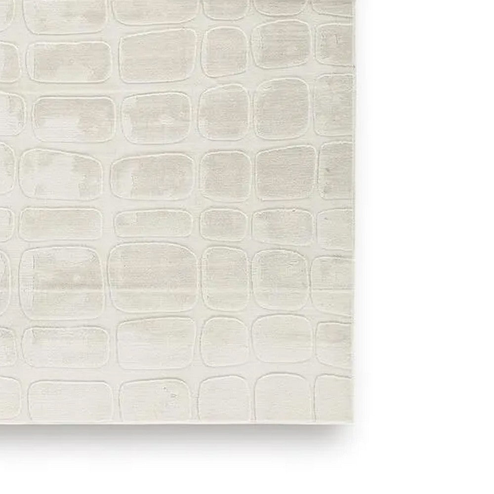 Malvin 8x10 Large Washable Area Rug | Geometric Motifs | S&stone Beige