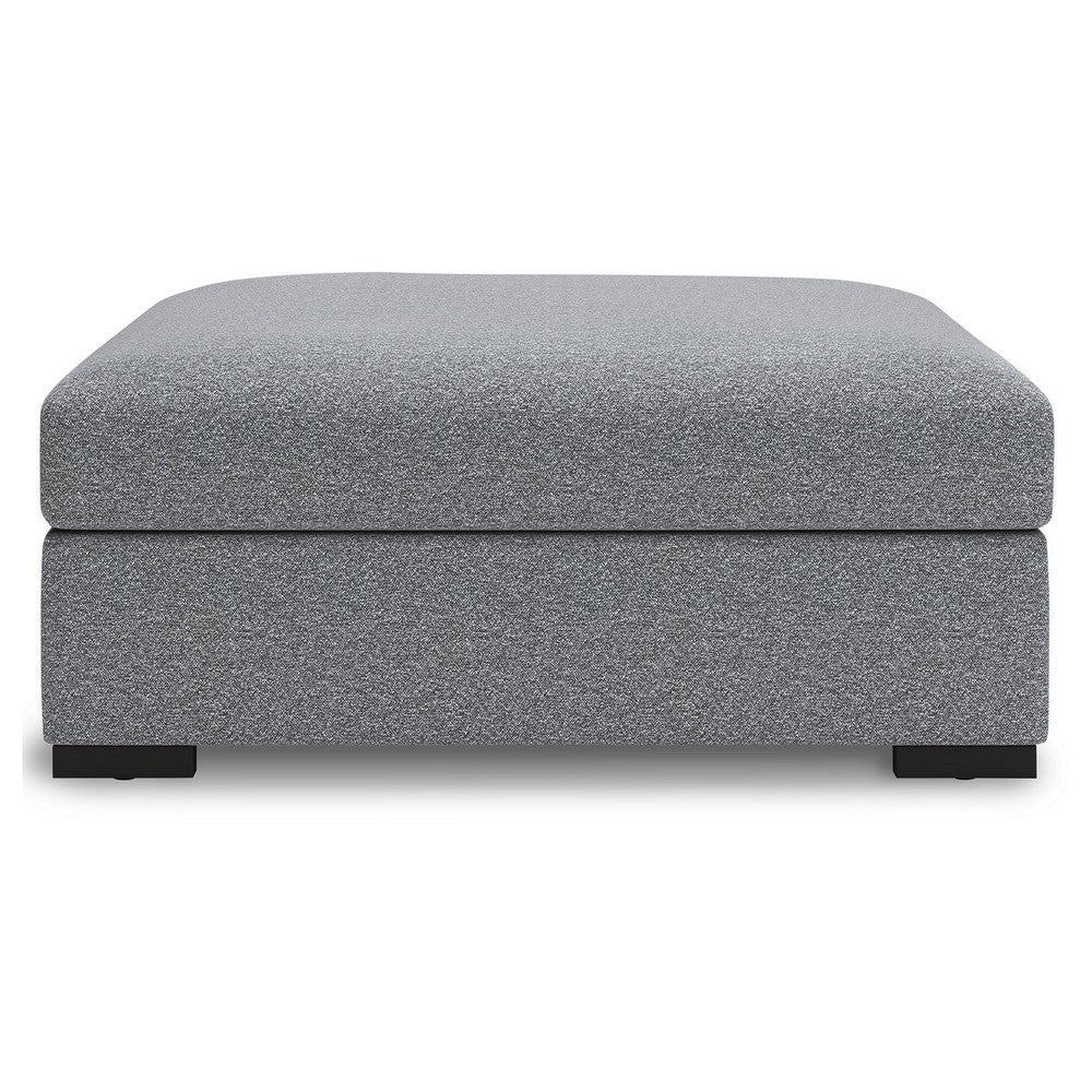 Beil Modular Oversize Accent Ottoman | Foam Seat | Gray Nuvella 52"