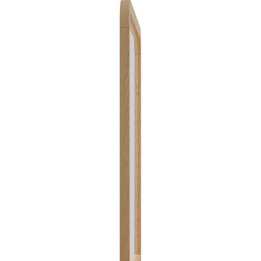 Danny Coastal Modern Wall-Dresser Mirror | Rounded Edges | Brown Wood 37x42