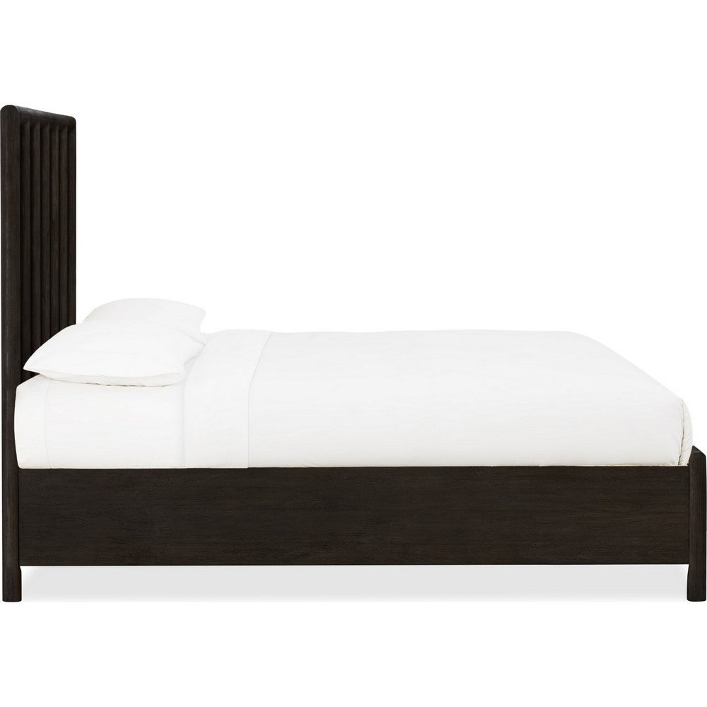 Francis Queen Bed with 2 Storage Drawers | Basalt Gray Acacia Wood