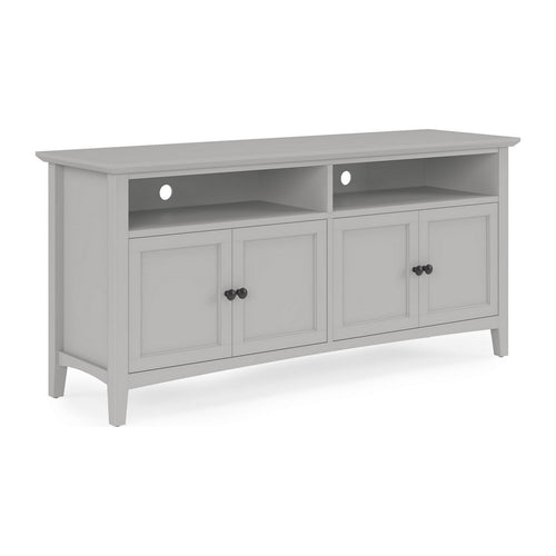 Gemma TV St& Entertainment Console with 4 Doors | Gray Wood 64"