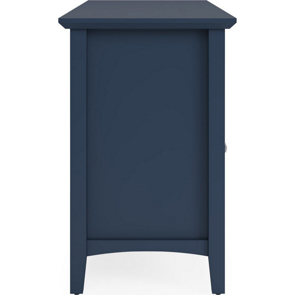 Gemma TV St& Entertainment Console with 4 Doors | Blue Wood 64"