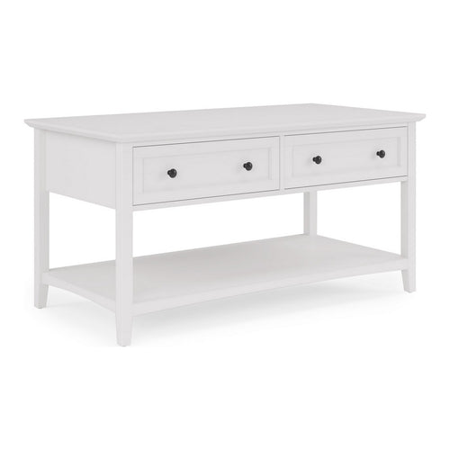 Gemma Console Table | Drawers & Shelf Storage | White Mahogany Wood 60"