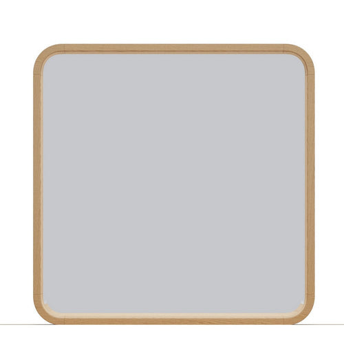Enola Framed Dresser Mirror | Glass Panel | Timber Brown Meranti Wood 37x40