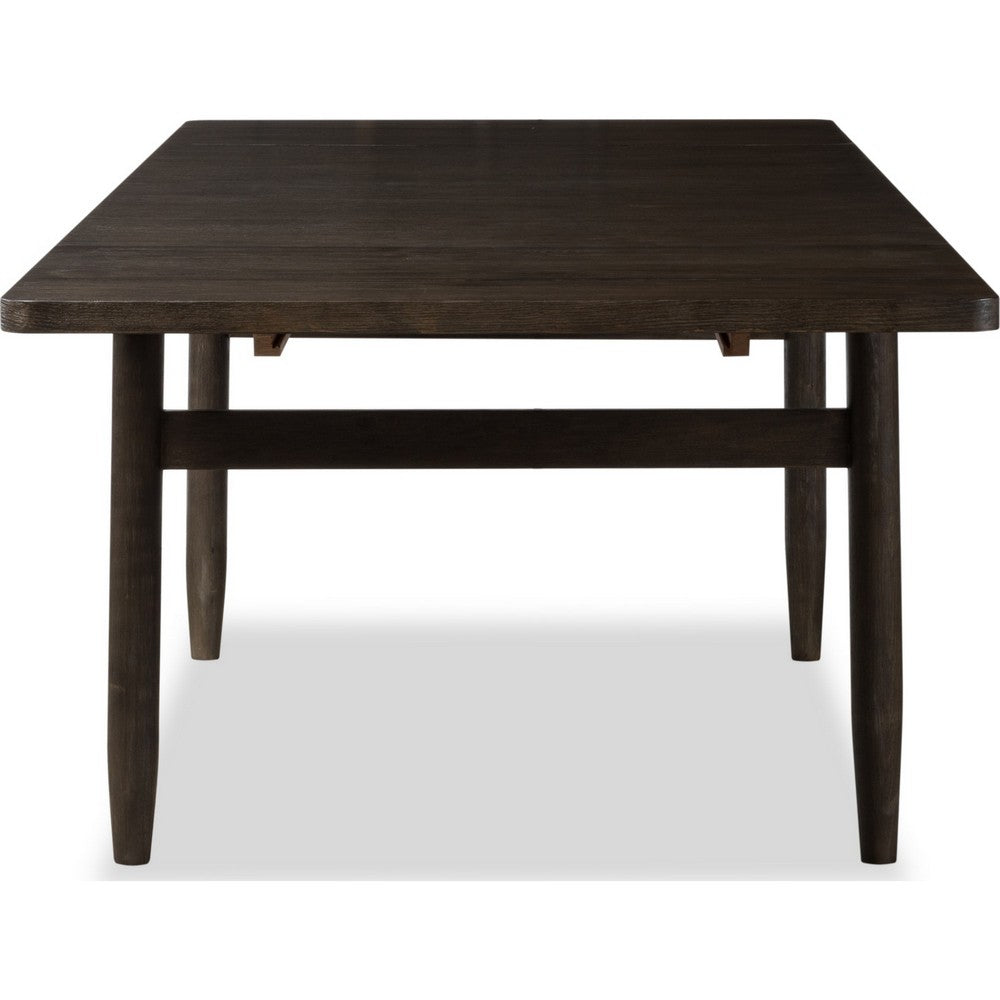 Rocky Dining Table | Double Extension Leaf | Yin Black Solid Wood 78-106"