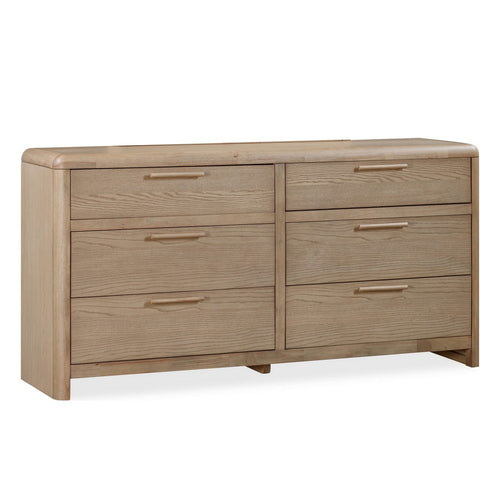 Fiona Wide Dresser with 8 Drawers | Ginger Brown Ash-Rubberwood