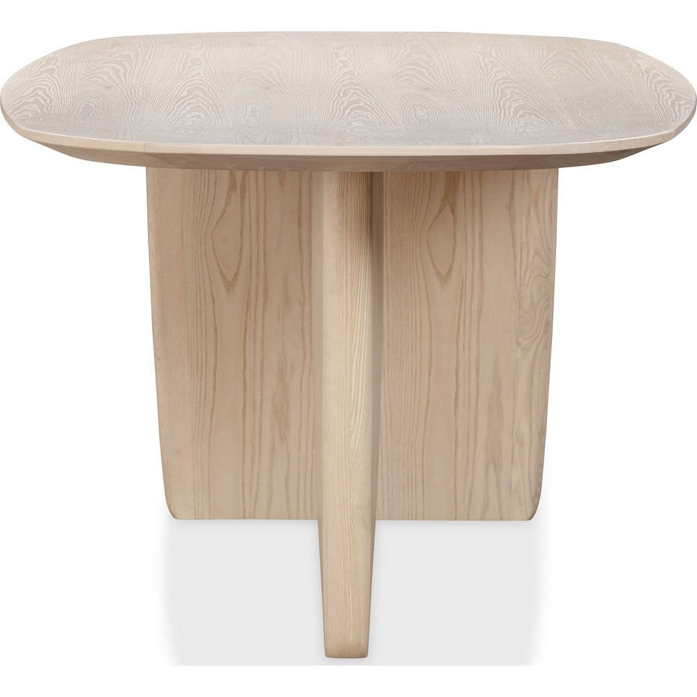 Livvy Oval Dining Table with Pedestal Base | White S& Solid Wood 84"