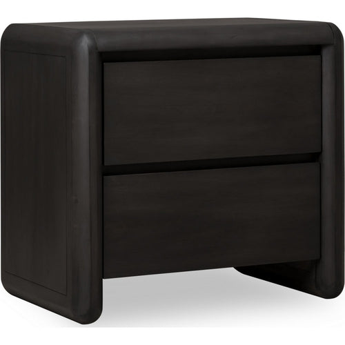 Zanny Nightst& with 2 Drawers | Solid Acacia Wood | Jaguar Black