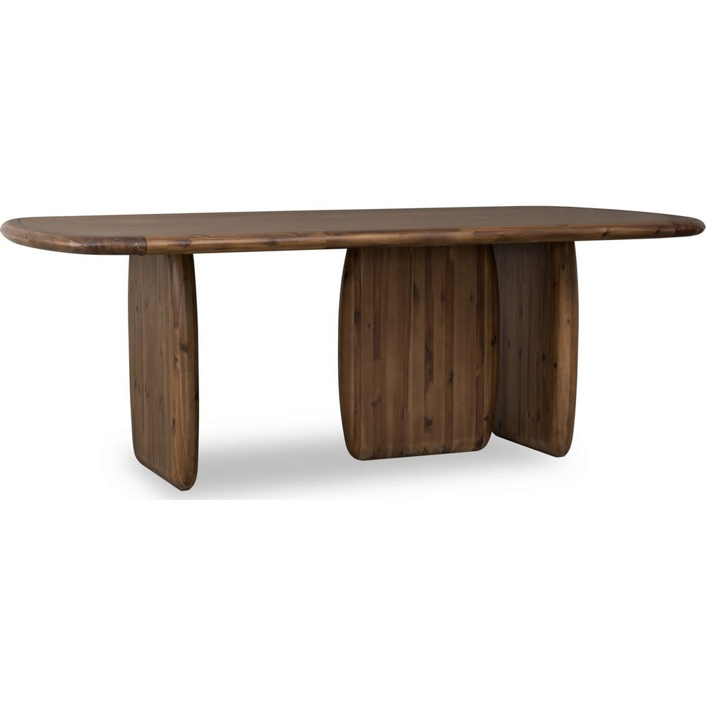 Zanny Rectangular Dining Table | Dual Pedestal Base | Impala Acacia Wood 84"