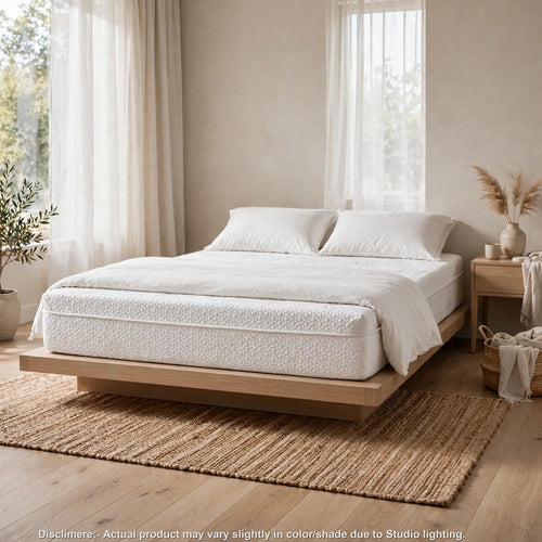 Kamya Twin Gel Memory Foam Mattress | Firm Tencel Cover | White Fabric 6"