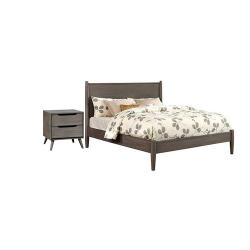 2pc King Bedroom Set | Gray Wood | Nightst&