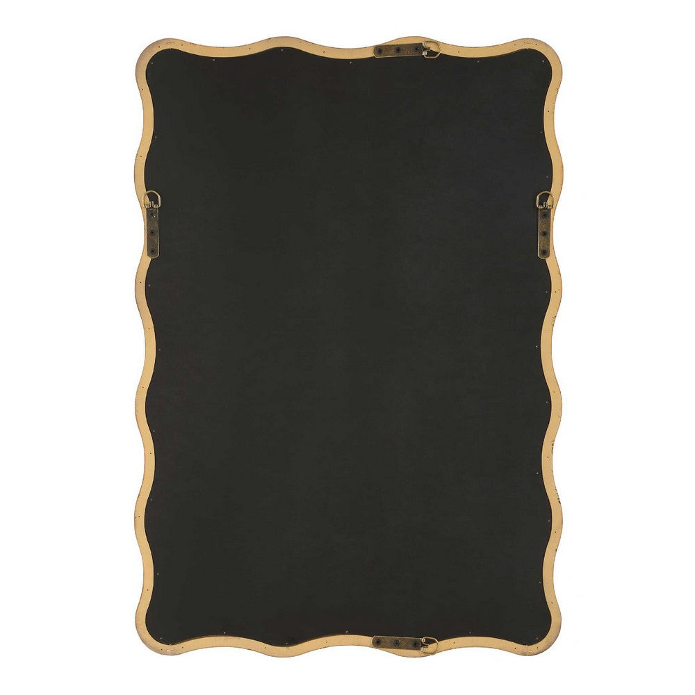 Decorative Wall Mirror | Organic Scalloped Edges | Antique Bronze | Gold | 23x33