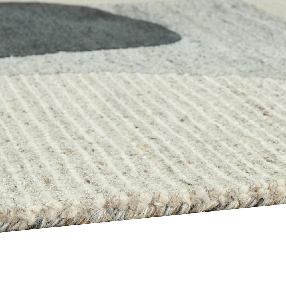 Edric Medium Area Rug | Abstract Geometric Designs | Multicolor Wool-Polyester 5x7