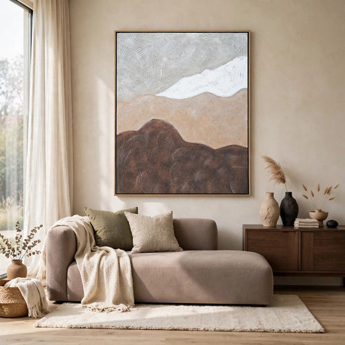 Fanny L&scape-Inspired Abstract H&-Painted Wall Art | Multicolor 36x48
