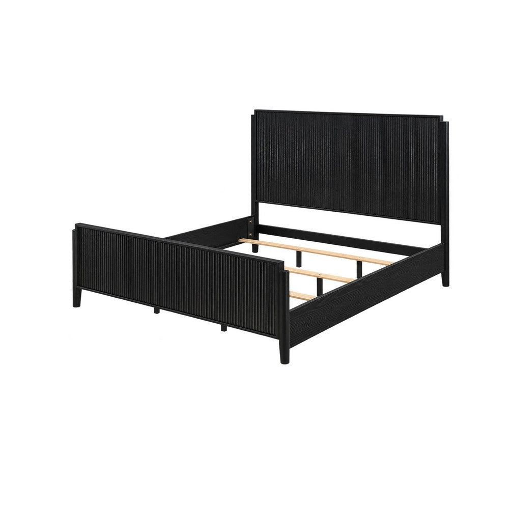 King Bedroom Set | Black & Gold | 2 Piece Set with Nightst&