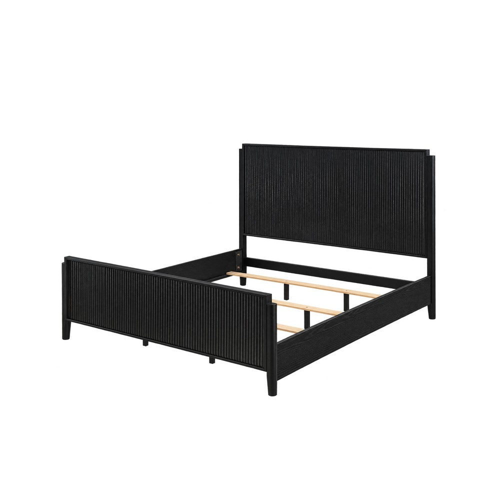 King Bedroom Set | Black & Gold | 3 Piece Set with 2 Nightst&s