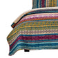 Tribal Motif Print Cotton Twin Quilt Set with 1 Pillow Sham Multicolor By Casagear Home BM42349