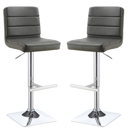 Barstool Set of 2 | Adjustable | Dark Gray | Armless Casual