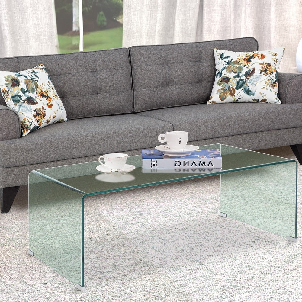 Coffee Table | Clear Glass | Minimal Contemporary Style CCA-705328