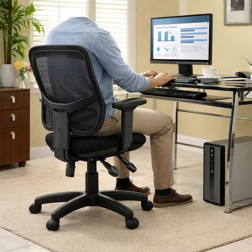 Office Chair | Ergonomic Mesh Back | Black