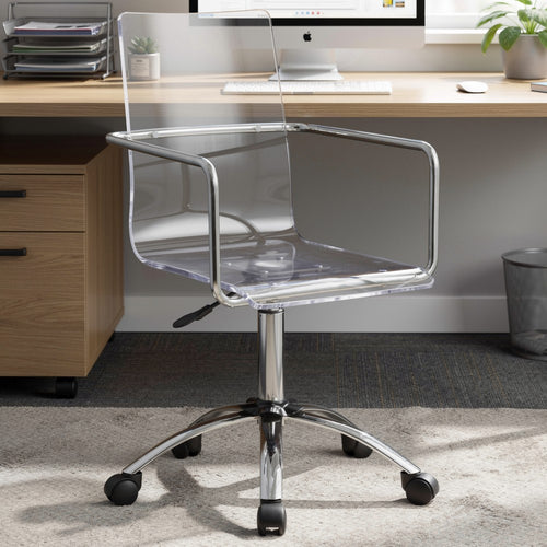 Office Chair | Transparent Acrylic | Adjustable | Clear