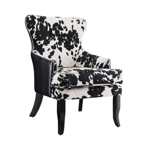 Accent Chair | Comfortable Design | Black White Finish