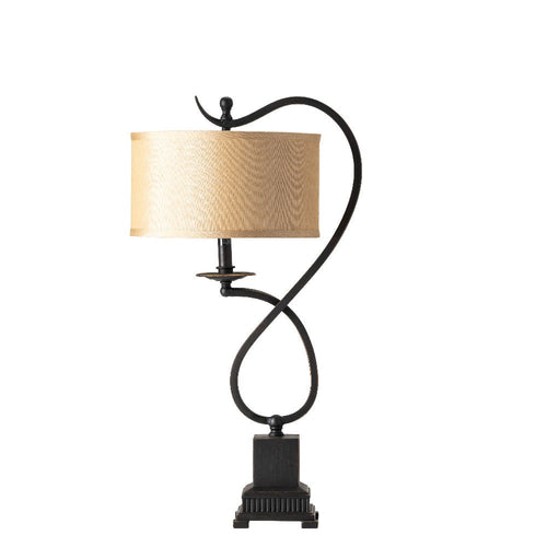 Iny Table Lamp Set of 2 | 27" | Beige Linen | Vintage Bronze Steel