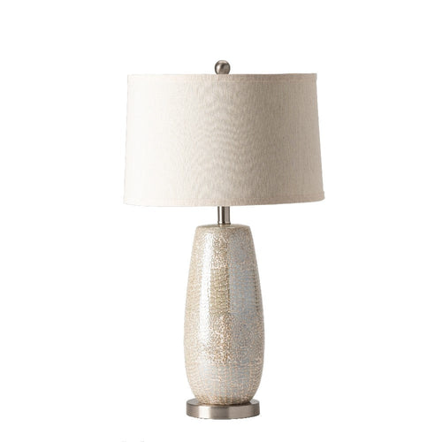 Mely 2pc Accent Table Lamp Set | 29" | White Drum Shade | Gray Ceramic