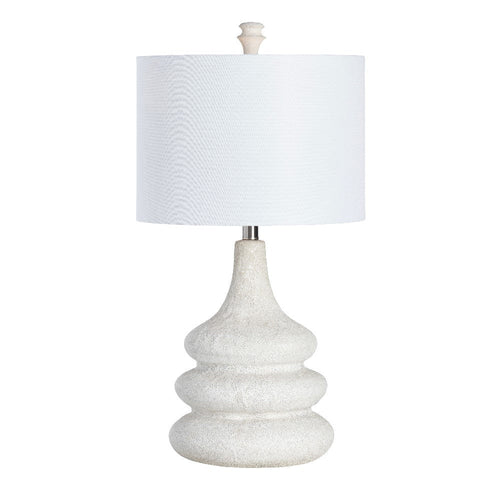 Accent Table Lamp | Ceramic Sculptural Turned Tiered Body | 27"