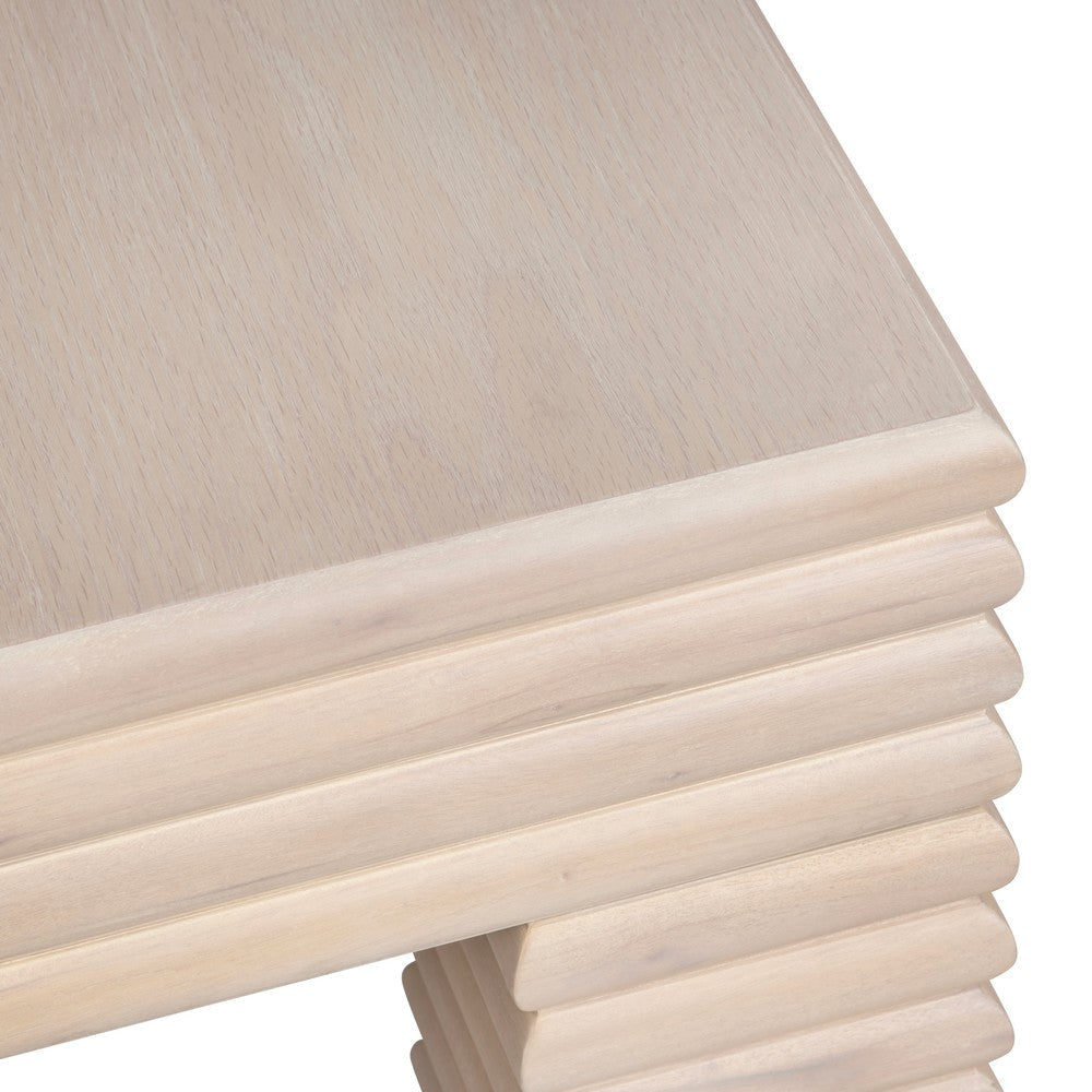 Crestview Pia Coffee Table | 42’’ Square Top | Cream Reeded Base CCL-CVFDR1224