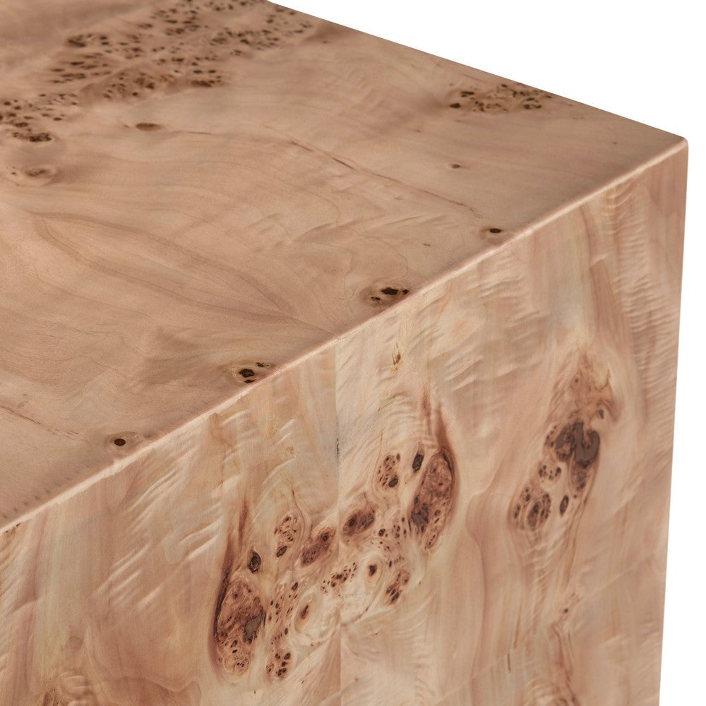 Crestview Jen Side End Table | 22’’ Square | Brown Mappa Burl Veneer CCL-CVFDR1341