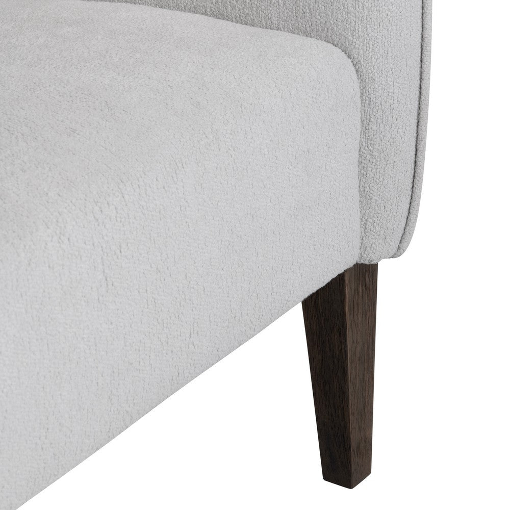 Accent Chair w 1 Pillow | Light Gray Polyester | Low Back | Dark Brown CCL-CVFZR6157