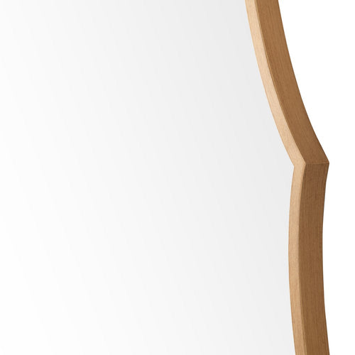 Aisa Wall Mirror | Architectural Shaped Scallop Edge | Gold Metal | 36x48